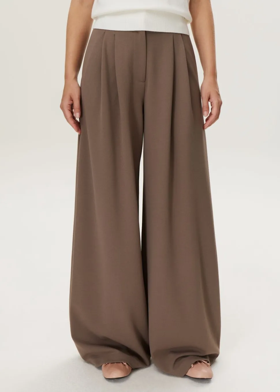 Jersey plooi pantalon