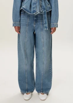 JOY - Mid rise jeans naad detail