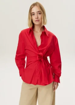 Knotted blouse