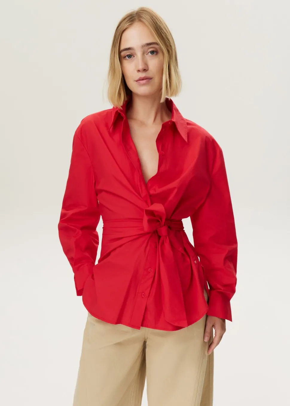 Knotted blouse