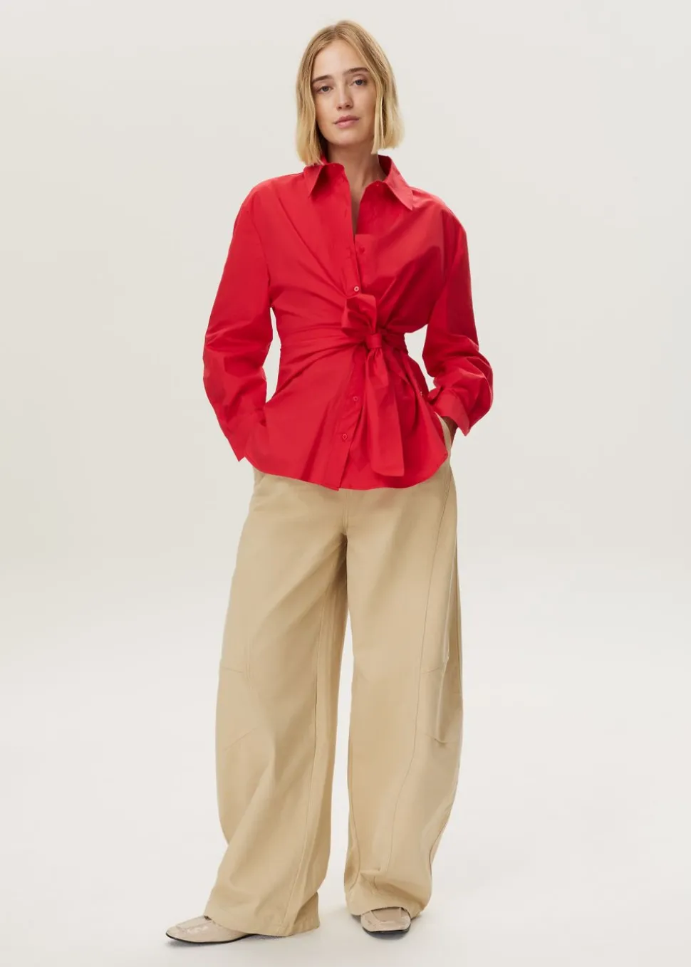 Knotted blouse