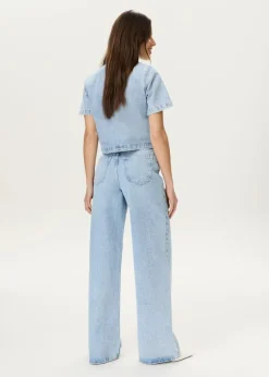 Korte denim blouse