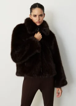 Korte faux fur jas