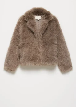 Korte faux fur jas