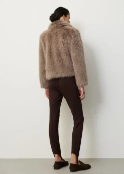 Korte faux fur jas
