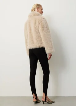 Korte faux fur jas