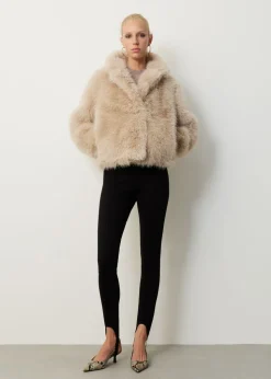 Korte faux fur jas