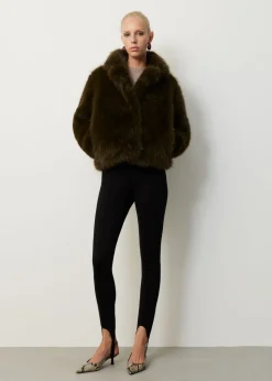 Korte faux fur jas