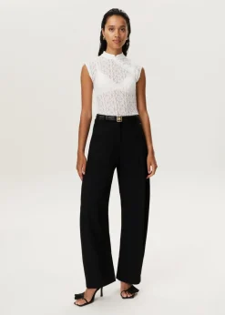 Lace mandarin t-shirt