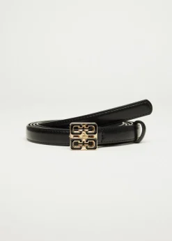 Leren riem met logo
