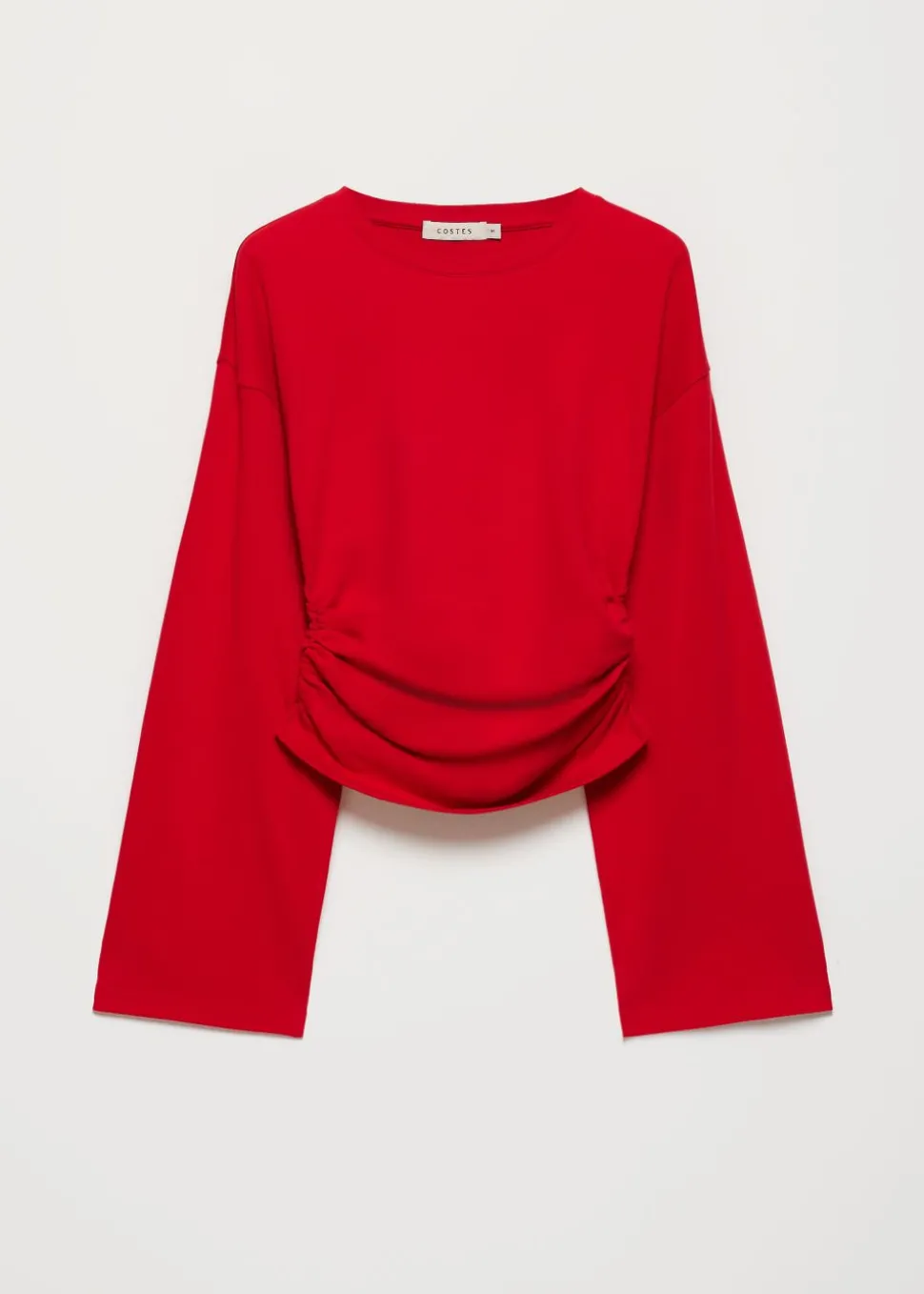 Longsleeve t-shirt met gedrapeerde zoom