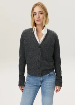 Melange V-hals vest
