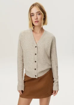 Melange V-hals vest