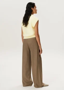 Melange wijde pantalon
