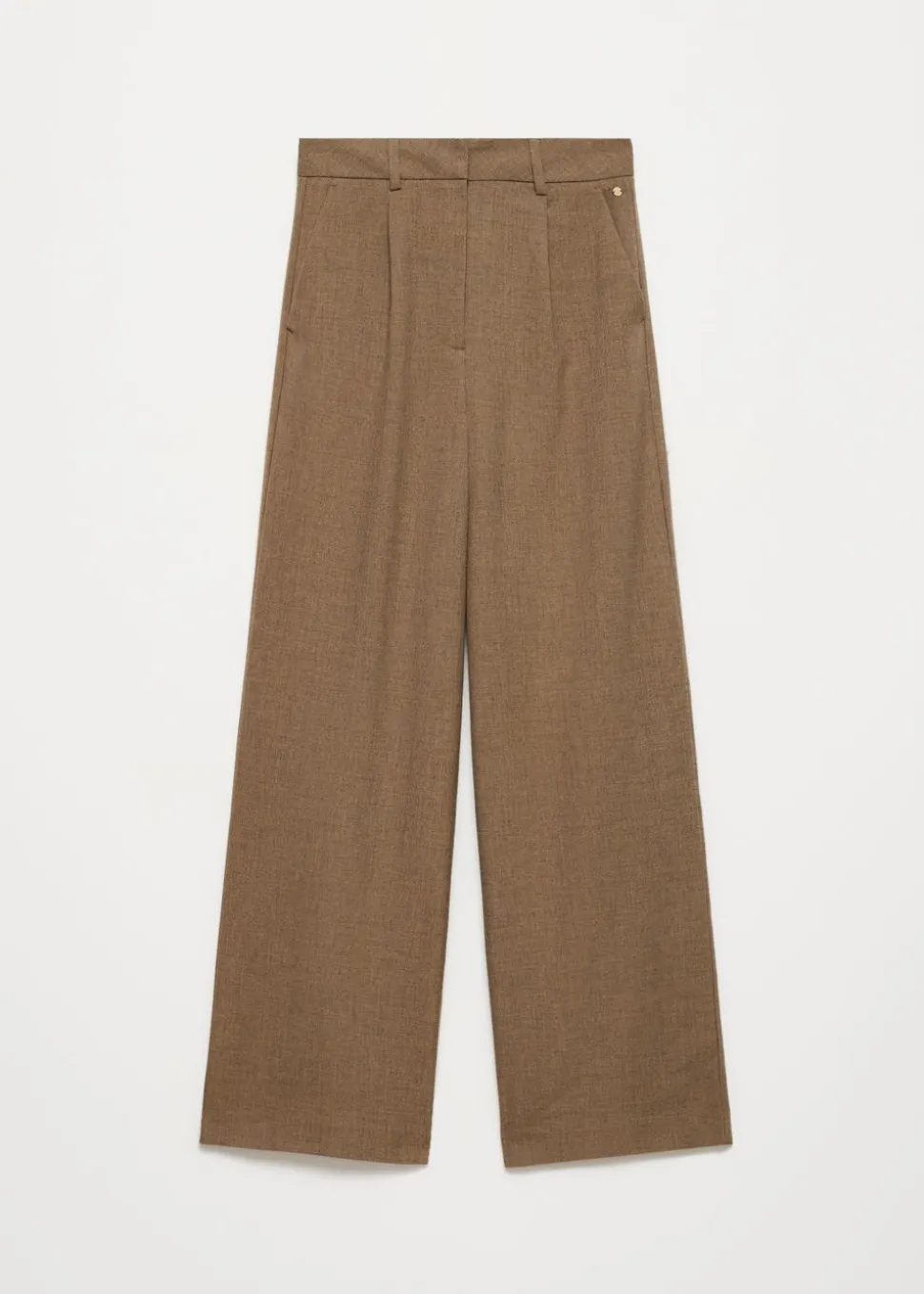 Melange wijde pantalon