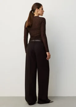 Mesh dot longsleeve t-shirt