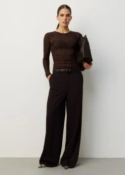 Mesh dot longsleeve t-shirt