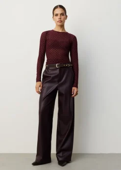 Mesh dot longsleeve t-shirt