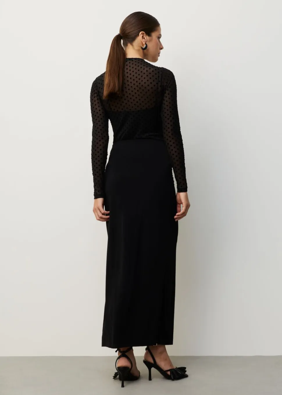 Mesh dot longsleeve t-shirt