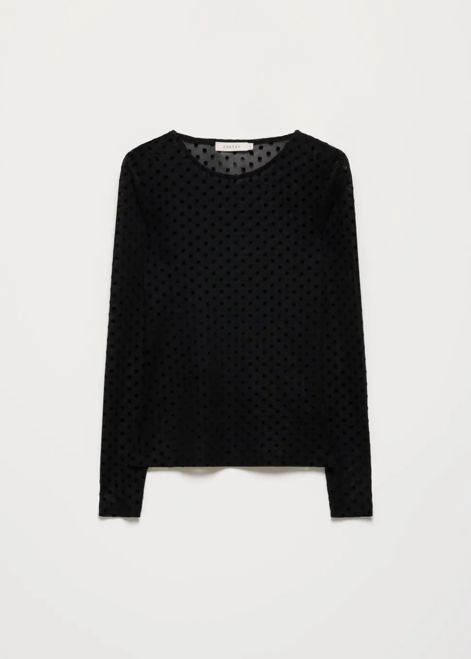 Mesh dot longsleeve t-shirt