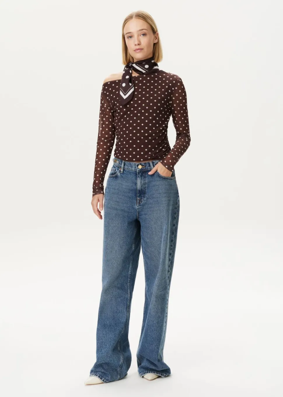 Mesh top met Polkadot