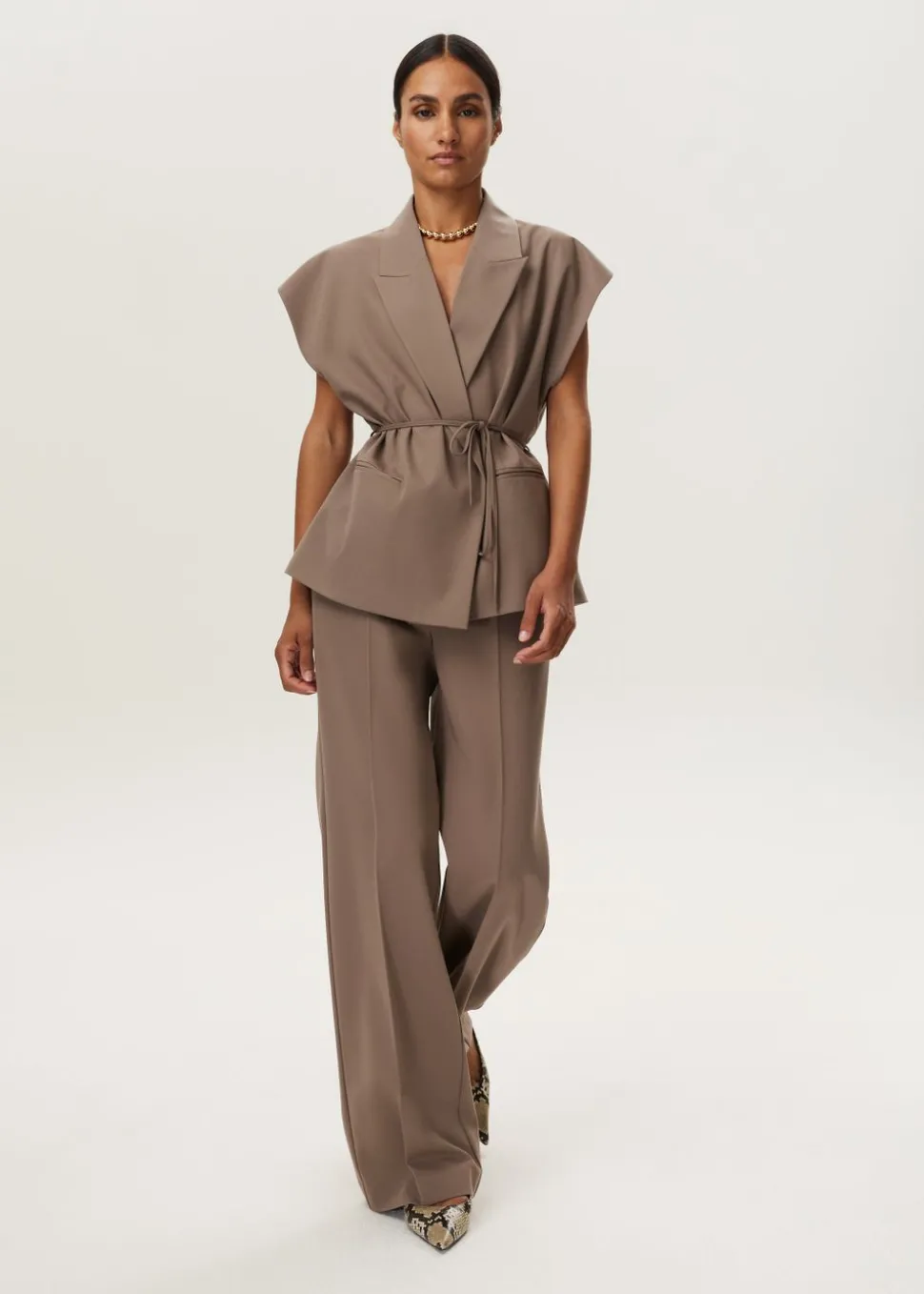 Mouwloze blazer gilet