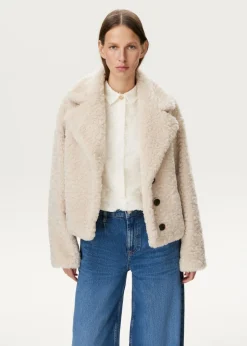 Oversized teddy jacket