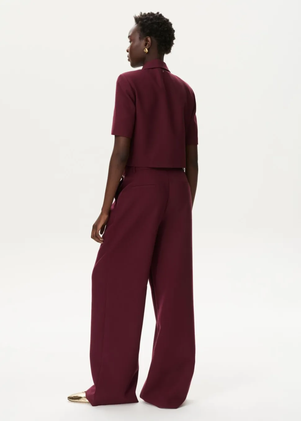Pantalon met plooidetails