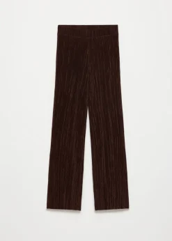 Plissé lurex broek