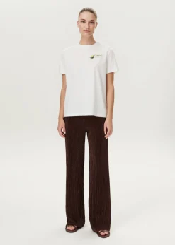Plissé lurex broek