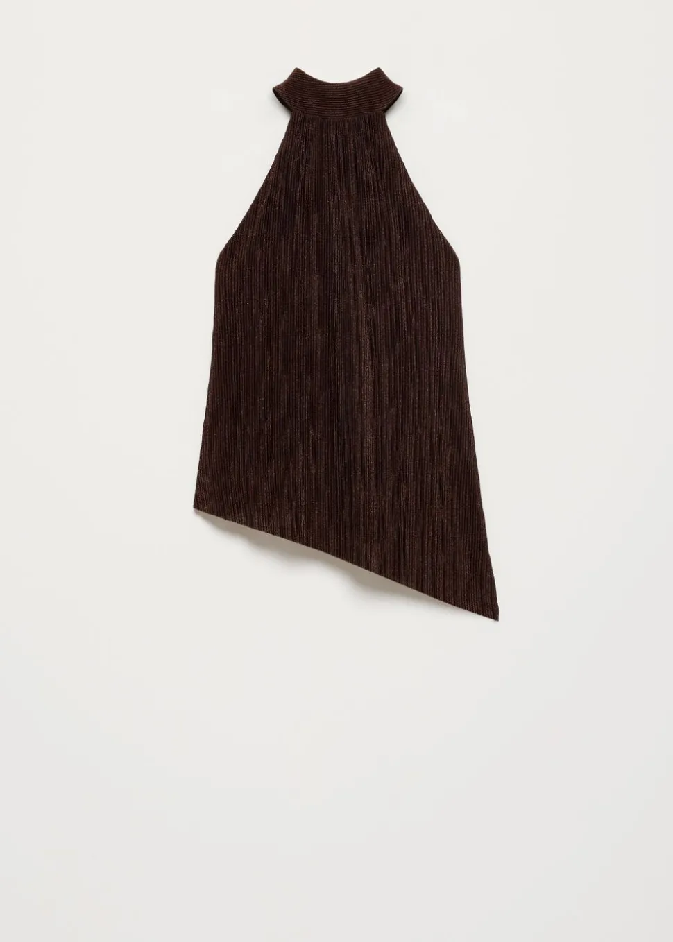 Plissé lurex haltertop