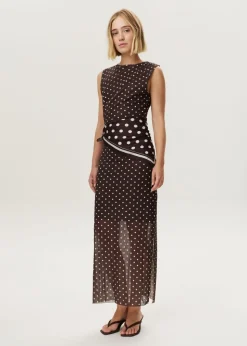 Polkadot mesh jurk