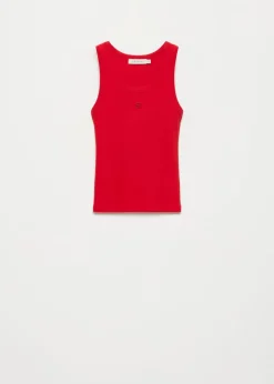 Rib singlet met logo