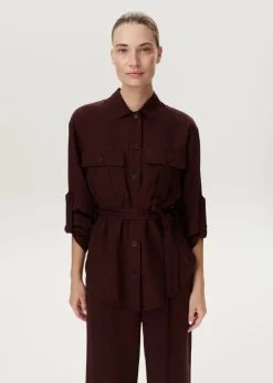 Safari blouse met ceintuur