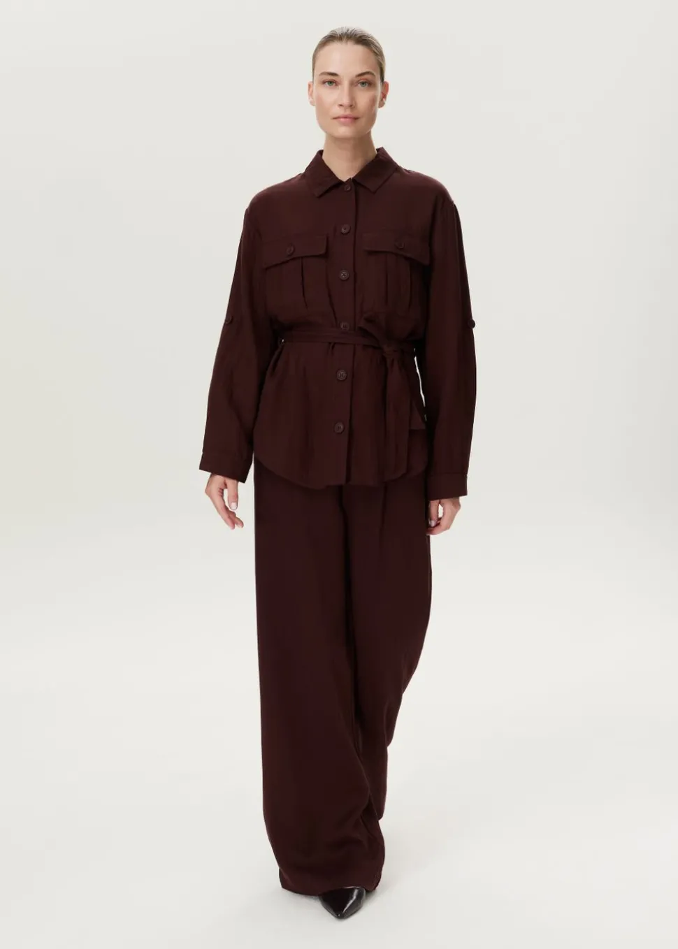 Safari blouse met ceintuur
