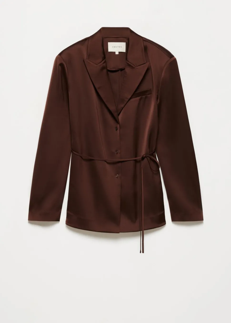 Satijnen blazer blouse