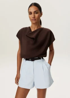 Satijnen drape top