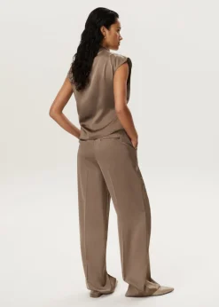 Satijnen drape top