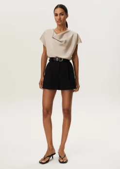 Satijnen drape top