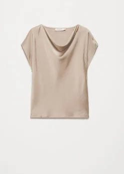 Satijnen drape top