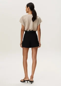 Satijnen drape top