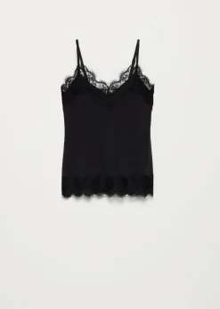 Singlet met kanten rand