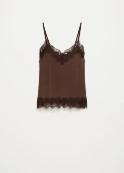 Singlet met kanten rand