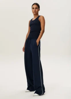 Sporty piping broek