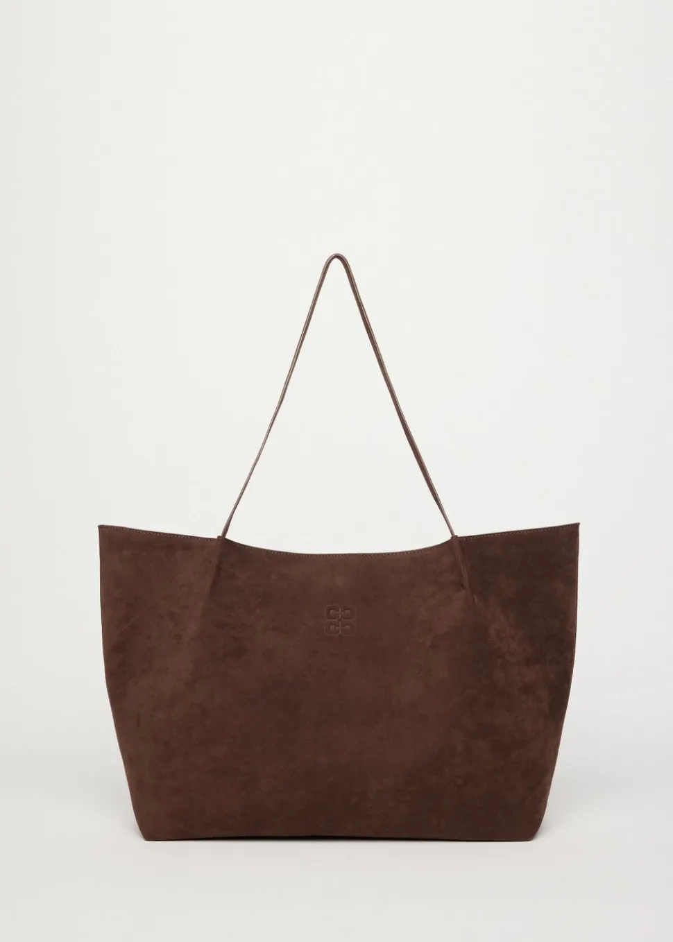 Suedine shopper tas