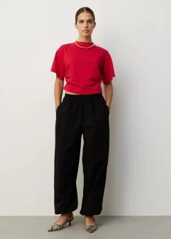 T-shirt met geplooide taille
