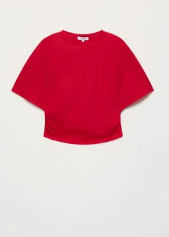 T-shirt met geplooide taille