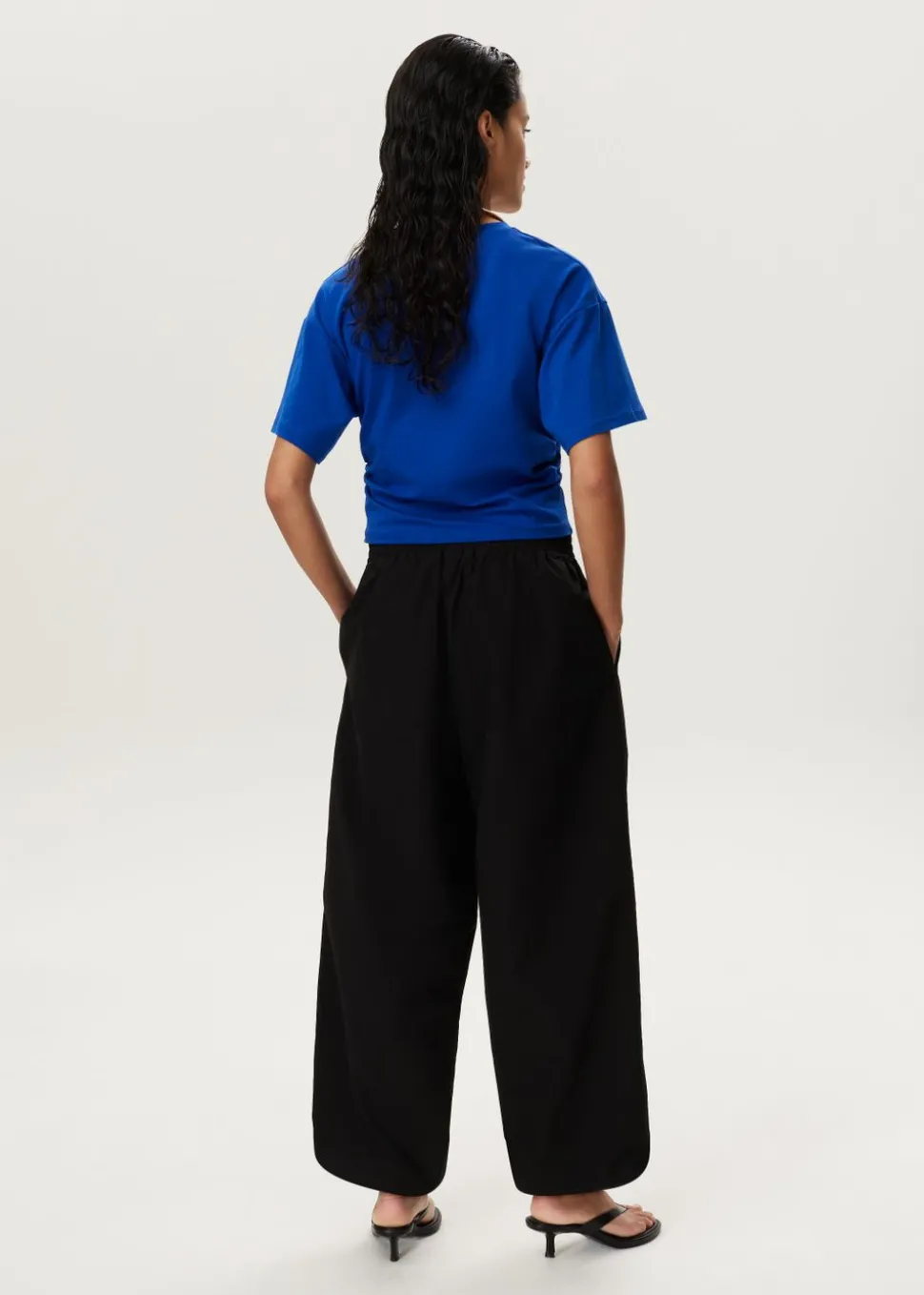 T-shirt met geplooide taille