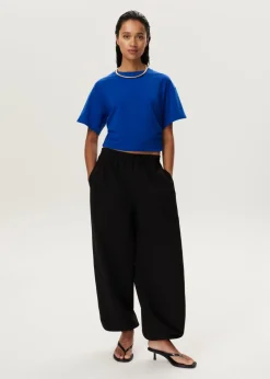T-shirt met geplooide taille