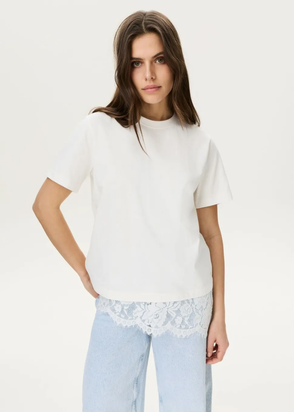 T-shirt met kant